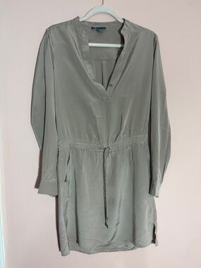 Vince 100% Silk Dress Long Sleeve